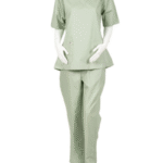 Nanny Tag Two-Piece Uniform Set - Sage Green