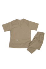 Nanny Tag Two-Piece Uniform Set - Khaki Beige - Image 4