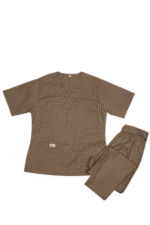 Nanny Tag Two-Piece Uniform Set - Taupe Brown - Image 7