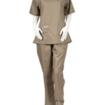 Nanny Tag Two-Piece Uniform Set - Khaki Beige