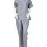 Nanny Tag Two-Piece Uniform Set - Silver Grey