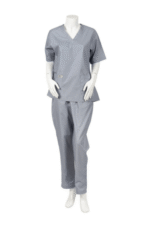 Nanny Tag Two-Piece Uniform Set - Silver Grey