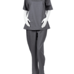 Nanny Tag Two-Piece Uniform Set - Charcoal Grey