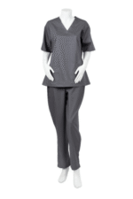 Nanny Tag Two-Piece Uniform Set - Charcoal Grey