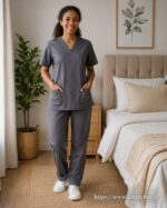 Nanny Tag Two-Piece Uniform Set - Charcoal Grey - Image 9