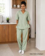 Nanny Tag Two-Piece Uniform Set - Sage Green - Image 8