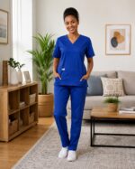Nanny Tag Two-Piece Uniform Set - Navy Blue - Image 2