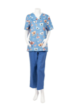 Nanny Tag Two-Piece Uniform Set - Blue