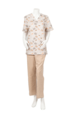 Nanny Tag Two-Piece Uniform Set - Beige