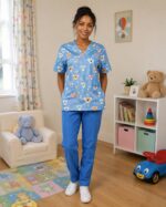 Nanny Tag Two-Piece Uniform Set - Blue - Image 2