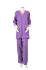 Nanny Tag Two-Piece Uniform Set – Purple