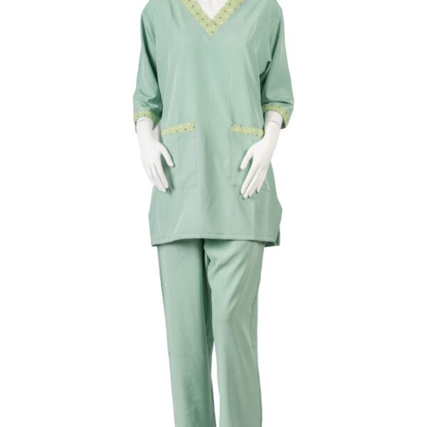 Nanny Tag Two-Piece Uniform Set – Green