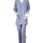 Nanny Tag Two-Piece Uniform Set – Gray