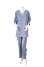 Nanny Tag Two-Piece Uniform Set – Gray