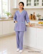 Nanny Tag Two-Piece Uniform Set – Gray - Image 2
